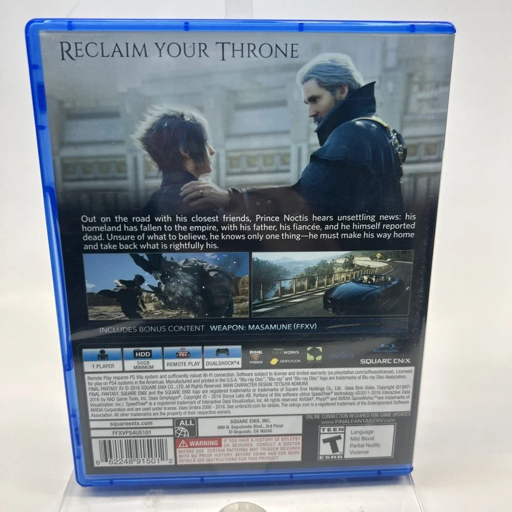 Final Fantasy XV Day One Edition PS4 Playstation 4